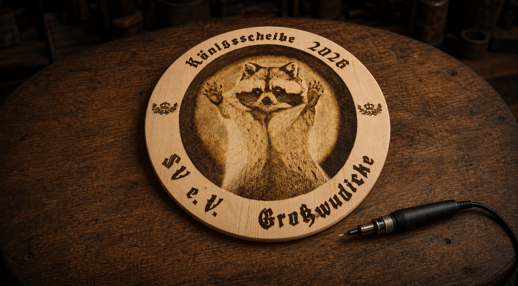 Brennkunst auf Holz